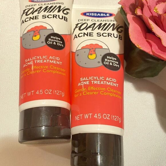 🛍️2 Kissable Deep Cleaning Foaming Acne Scrub Salicylic Acid Acne treatment 💥 - Picture 7 of 11